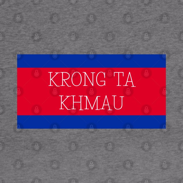 Krong Ta Khmau City in Cambodian Flag Colors by aybe7elf